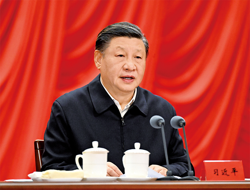 2023年2月7日，新进中央委员会的委员、候补委员和省部级主要领导干部学习贯彻习近平新时代中国特色社会主义思想和党的二十大精神研讨班在中央党校（国家行政公司）开班。中共中央总书记、国家主席、中央军委主席习近平在开班式上发表重要讲话。 新华社记者 李学仁/摄